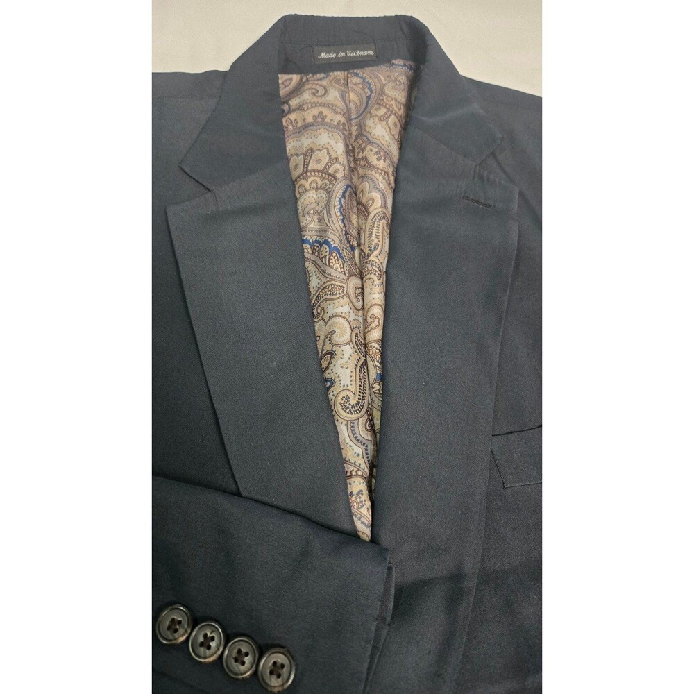 Lauren Ralph Lauren Blazer Mens 48R Navy Blue  Button Sport Coat